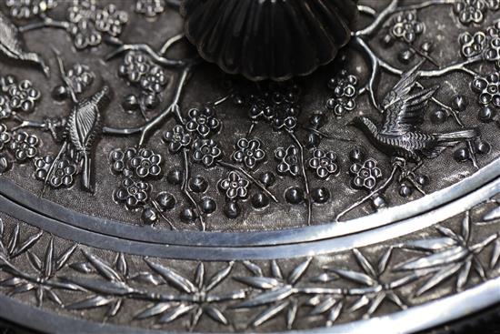 A good early 20th century Chinese Export silver five piece tea and coffee service, by Wang Hing, Hong Kong, gross 88 oz.